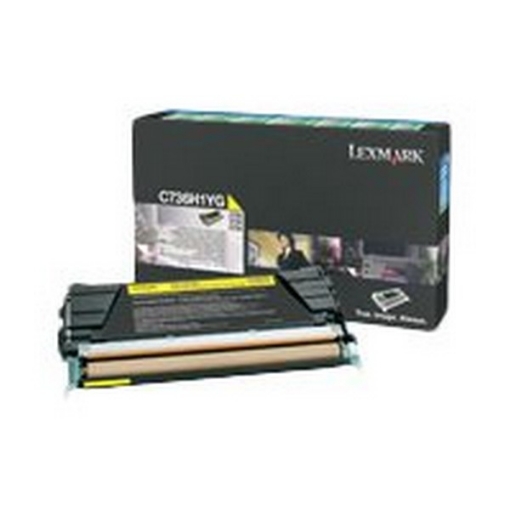 Picture of Lexmark C736H1YG OEM High Yield Yellow Toner Cartridge