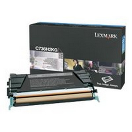 Picture of Lexmark C736H2KG OEM Black Toner Cartridge