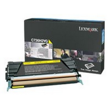 Show details for Lexmark C736H2YG OEM Yellow Toner Cartridge Picture of Lexmark C736H2YG OEM Yellow Toner Cartridge