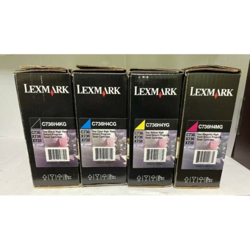 Picture of Lexmark C736H4KG (TAA Compliant Version of C736H1KG) OEM High Yield Black Toner Cartridge