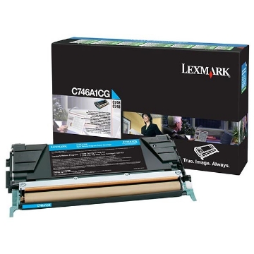 Show details for Lexmark C746A1CG OEM Cyan Toner Picture of Lexmark C746A1CG OEM Cyan Toner