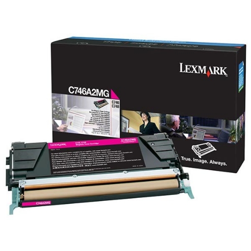 Picture of Lexmark C746A2MG OEM Magenta Toner