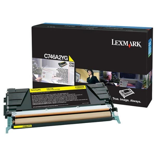 Picture of Lexmark C746A2YG OEM Yellow Toner