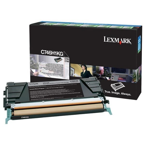 Picture of Lexmark C746H1KG OEM High Yield Black Toner