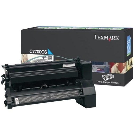 Picture of Lexmark C7700CS OEM Cyan Print Cartridge