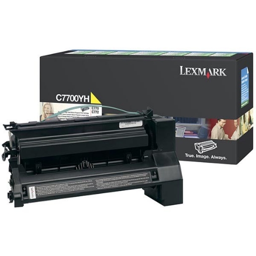 Picture of Lexmark C7700YH OEM Yellow Toner Cartridge