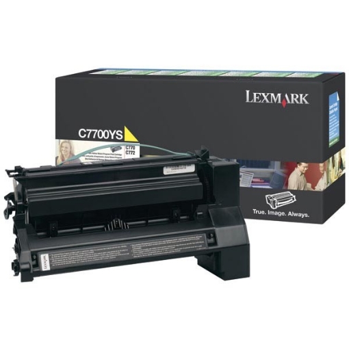 Picture of Lexmark C7700YS OEM Yellow Print Cartridge