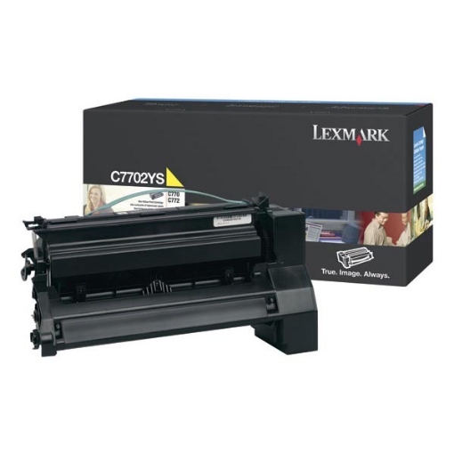 Picture of Lexmark C7702YS OEM Yellow Print Cartridge