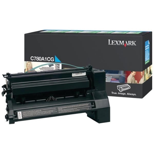 Picture of Lexmark C780A1CG OEM Cyan Print Cartridge