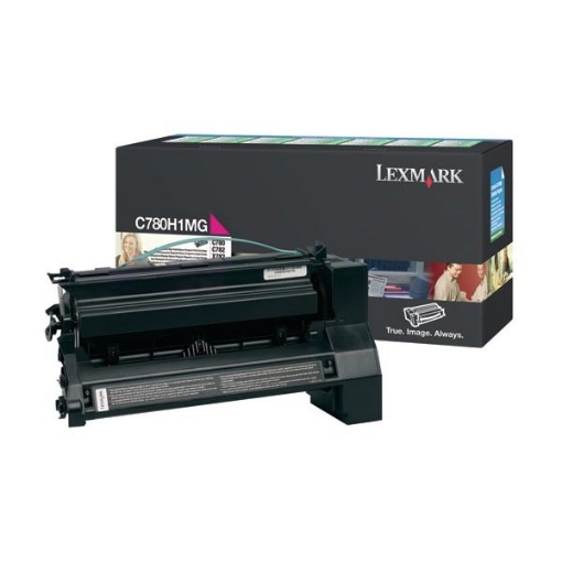 Picture of Lexmark C780H1MG OEM High Yield Magenta Print Cartridge