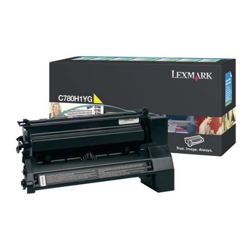 Picture of Lexmark C780H1YG OEM High Yield Yellow Print Cartridge