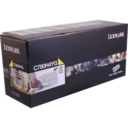 Picture of Lexmark C780H4Y OEM High Yield Yellow Toner Cartridge