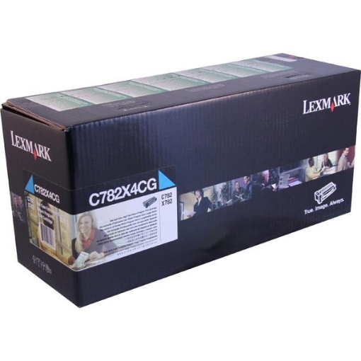 Picture of Lexmark C782X4C OEM Extra High Yield Cyan Toner Cartridge