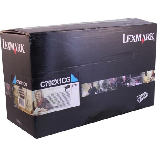 Picture of Lexmark C792X1CG (C792X2CG) OEM Extra High Yield Cyan Toner