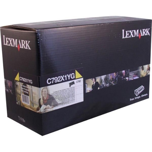 Picture of Lexmark C792X1YG (C792X2YG) OEM Extra High Yield Yellow Toner