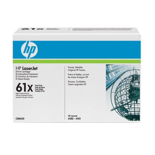 Picture of HP C8061D (HP 61X) OEM Black Laser Toner Cartridge