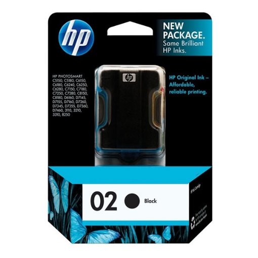 Picture of HP C8721WN (HP 02) OEM Black Inkjet Cartridge