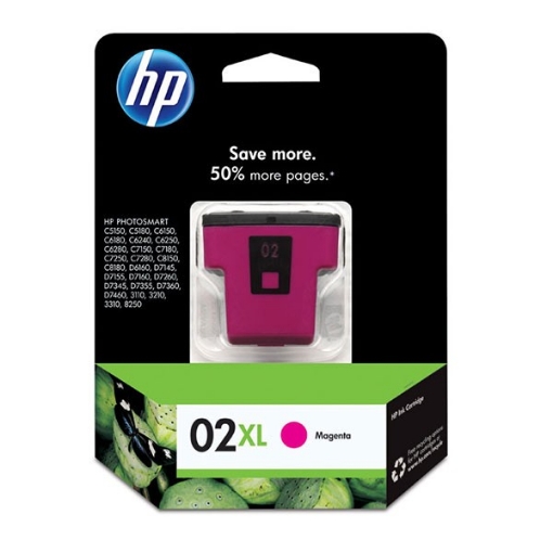 Picture of HP C8731WN (HP 02XL) OEM Magenta Ink Cartridge