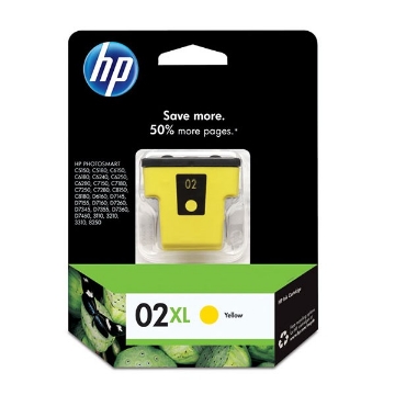 Show details for HP C8732WN (HP 02XL) OEM Yellow Ink Cartridge Picture of HP C8732WN (HP 02XL) OEM Yellow Ink Cartridge