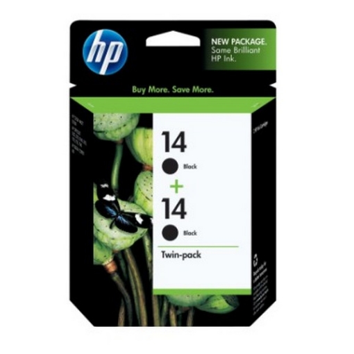 Picture of HP C9330FN (HP 14) OEM Black Print Cartridge (2 pk)