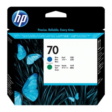 Show details for HP C9408A (HP 70) OEM Blue & Green Inkjet Cartridge Printhead Picture of HP C9408A (HP 70) OEM Blue & Green Inkjet Cartridge Printhead
