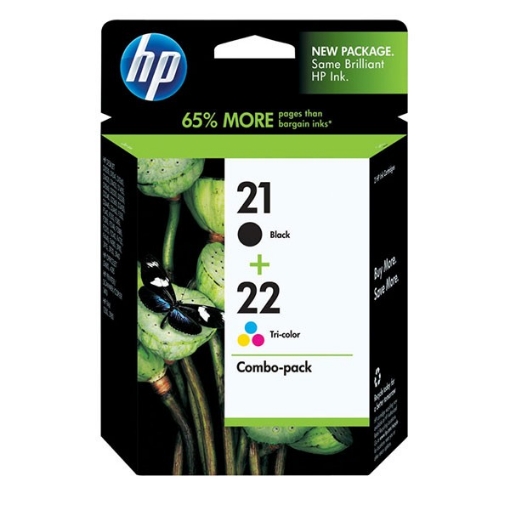 Picture of HP C9509FN (HP 21, HP 22) OEM Black & Color Inkjet Cartridge