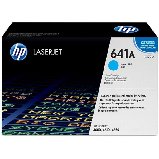 Picture of HP C9721A (HP 641A) OEM Cyan Toner Cartridge