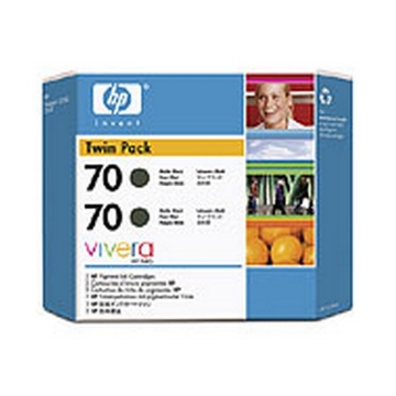 Show details for HP CB339A (HP 70) OEM Black Ink Cartridge (twin pk) Picture of HP CB339A (HP 70) OEM Black Ink Cartridge (twin pk)