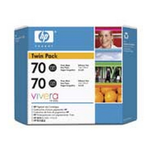 Picture of HP CB340A (HP 70) OEM Black Ink Cartridge (twin pk)
