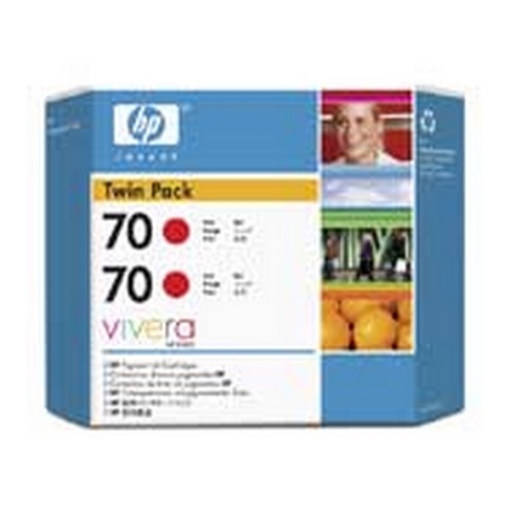 Picture of HP CB347A (HP 70) OEM Red Ink Cartridge (twin pk)