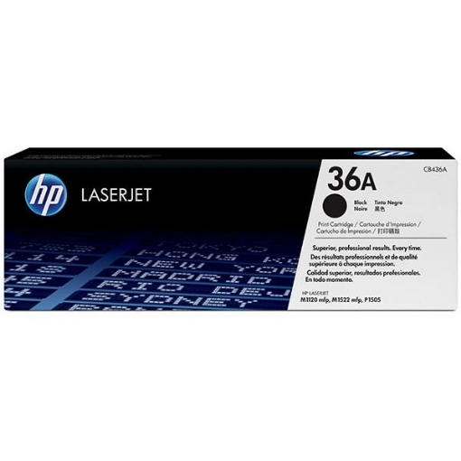 Picture of HP CB436AD (HP 36A) OEM Black Smart Print Cartridge (Dual Pack)