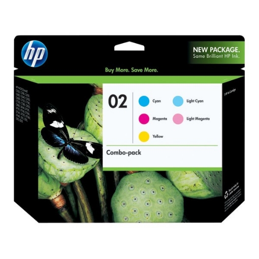 Picture of HP CC604FN (HP 02) OEM MuLighti-Pack Inkjet Cartridge (Combo Pack)