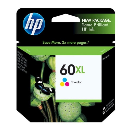 Picture of HP CC644WN (HP 60) OEM High Yield Tri-Color Inkjet Cartridge