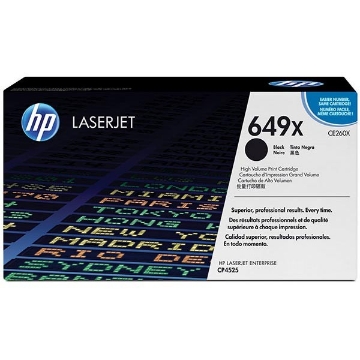 Show details for HP CE260X (HP 649X) High Yield Black Laser Toner Cartridge (17000 Yield) Picture of HP CE260X (HP 649X) High Yield Black Laser Toner Cartridge (17000 Yield)