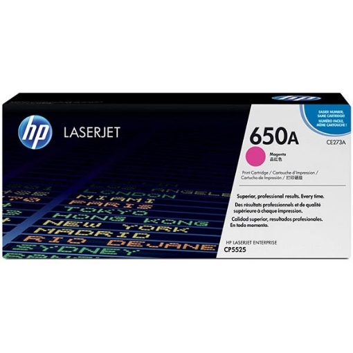 Picture of HP CE273A (HP 650A) OEM Magenta Laser Toner Cartridge