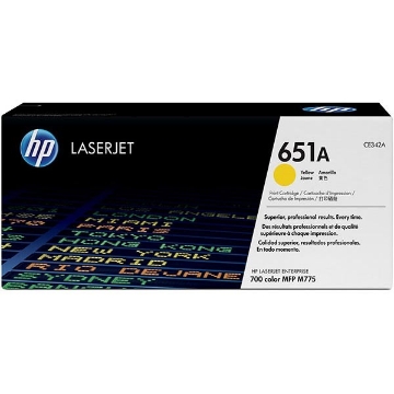 Show details for HP CE342A (HP 651A) Yellow Toner Cartridge (16000 Yield) Picture of HP CE342A (HP 651A) Yellow Toner Cartridge (16000 Yield)