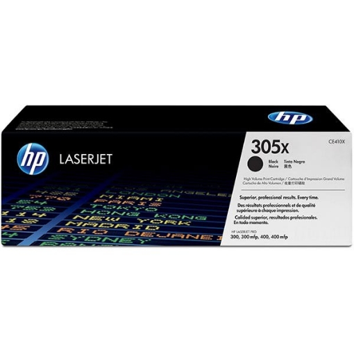 Picture of HP CE410X (HP 305X) OEM High Yield Black Toner Cartridge