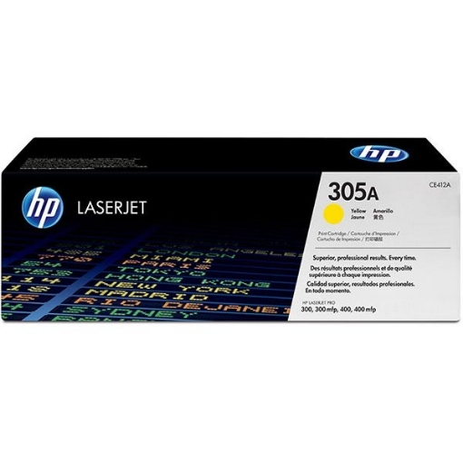 Picture of HP CE412A (HP 305A) Yellow Toner Cartridge (2600 Yield)