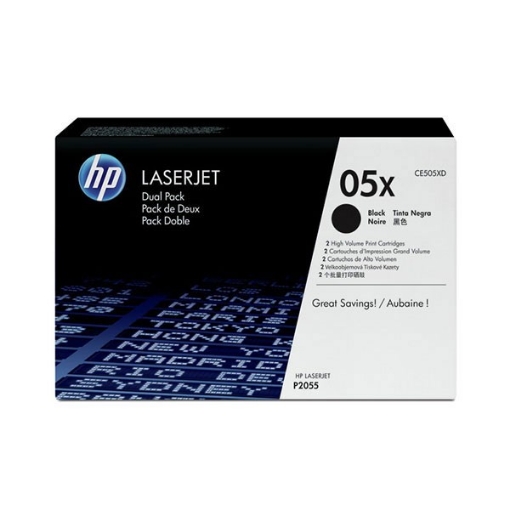 Picture of HP CE505XD (HP 05X) OEM Black Smart Print Cartridge