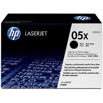 Show details for HP CE505X (HP 05X) High Yield Black Toner Cartridge (6500 Yield) Picture of HP CE505X (HP 05X) High Yield Black Toner Cartridge (6500 Yield)
