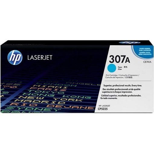 Picture of HP CE741A (HP 307A) OEM Cyan Laser Toner Cartridge