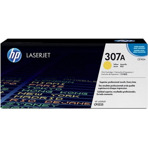 Picture of HP CE742A (HP 307A) OEM Yellow Laser Toner Cartridge