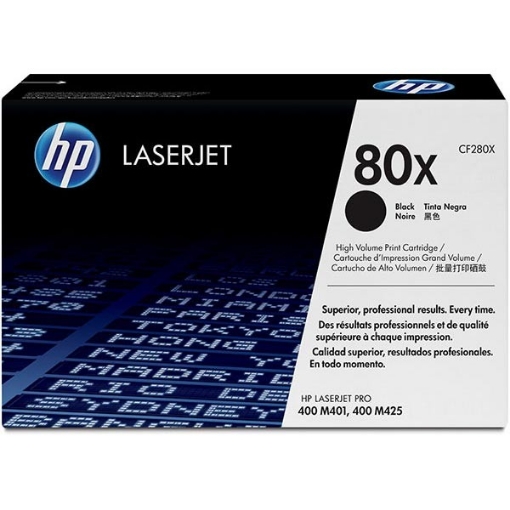 Picture of HP CF280X (HP 80X) OEM High Yield Black Toner Cartridge