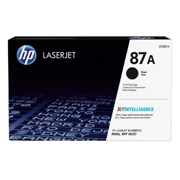 Show details for HP CF287A (HP 87A) OEM Black Toner Cartridge Picture of HP CF287A (HP 87A) OEM Black Toner Cartridge