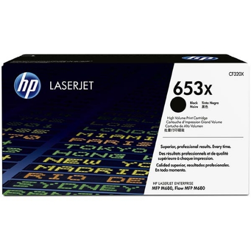 Picture of HP CF320X (HP 653X) OEM High Yield Black Toner Cartridge