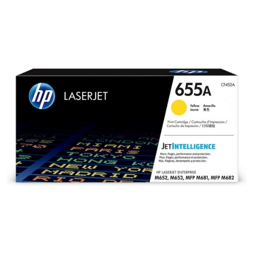 Picture of HP CF452A (HP 655A) OEM Yellow Toner Cartridge