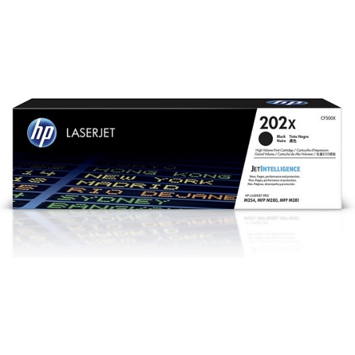 Picture of HP CF500X (HP 202X) OEM High Yield Black Toner Cartridge