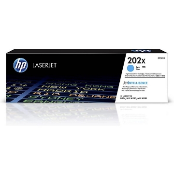 Show details for HP CF501X (HP 202X) OEM High Yield Cyan Toner Cartridge Picture of HP CF501X (HP 202X) OEM High Yield Cyan Toner Cartridge