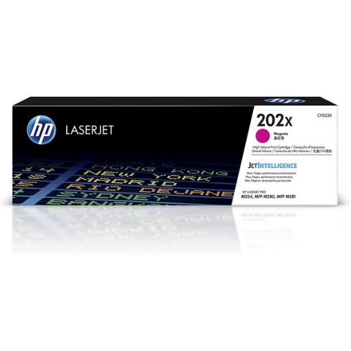 Picture of HP CF503X (HP 202X) OEM High Yield Magenta Toner Cartridge