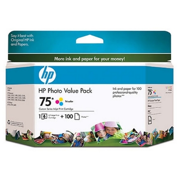Show details for HP CG501AN (HP 75) OEM Tri-Color Inkjet Cartridge (Value Pack) Picture of HP CG501AN (HP 75) OEM Tri-Color Inkjet Cartridge (Value Pack)